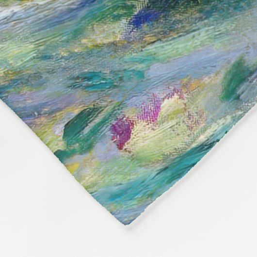 Claude Monet - Der Iris-Garten in Giverny Fleecedecke (Ecke)