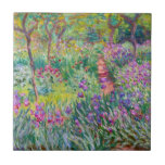 Claude Monet - Der Iris-Garten in Giverny Fliese<br><div class="desc">The Iris Garden at Giverny / The Artist's Garden at Giverny - Claude Monet,  1899-1900</div>