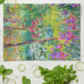 Claude Monet: Der Iris-Garten in Giverny Geschirrtuch (Gefaltet)
