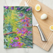 Claude Monet: Der Iris-Garten in Giverny Geschirrtuch (Viertel Falte)