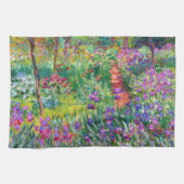 Claude Monet: Der Iris-Garten in Giverny Geschirrtuch (Horizontal)