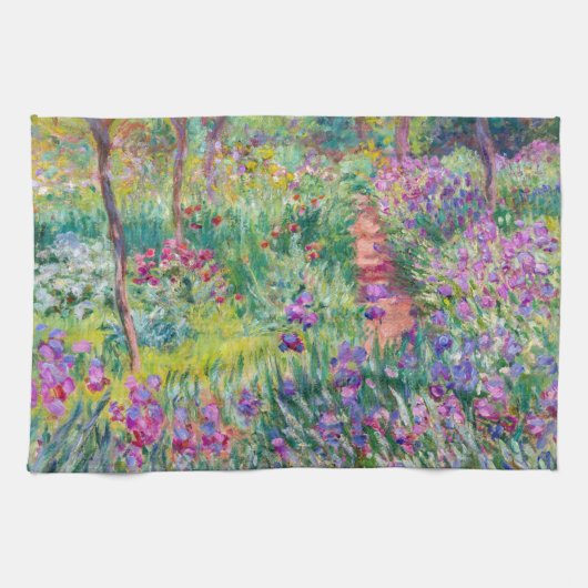 Claude Monet - Der Iris-Garten in Giverny Geschirrtuch (Horizontal)