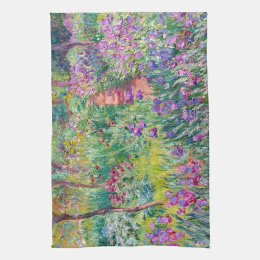 Claude Monet - Der Iris-Garten in Giverny Geschirrtuch (Vertikal)