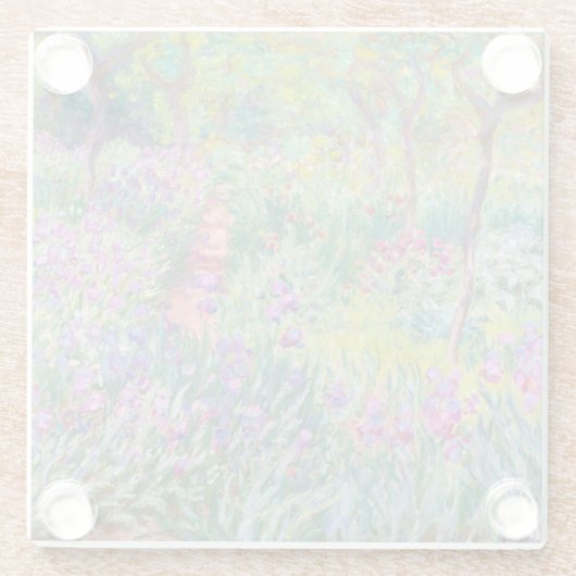 Claude Monet - Der Iris-Garten in Giverny Glasuntersetzer (Rückseite)