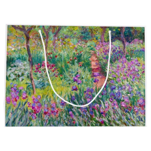 Claude Monet - Der Iris-Garten in Giverny Große Geschenktüte (Rückseite)