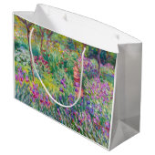 Claude Monet - Der Iris-Garten in Giverny Große Geschenktüte (Rückseite Schrägansicht)