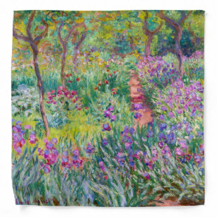 Claude Monet - Der Iris-Garten in Giverny Halstuch