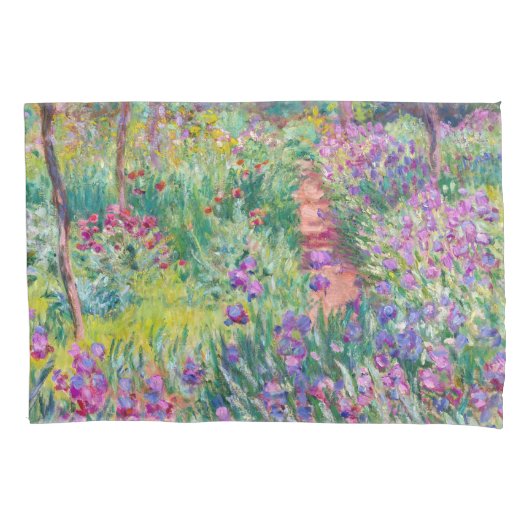 Claude Monet - Der Iris-Garten in Giverny Kissenbezug (Vorderseite)