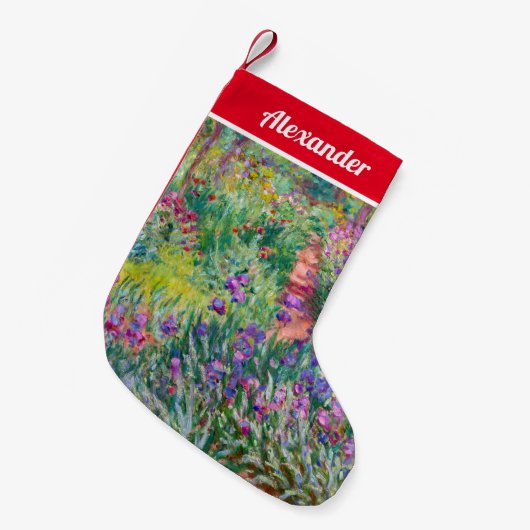 Claude Monet - Der Iris-Garten in Giverny Kleiner Weihnachtsstrumpf (Vorderansicht (hängend))