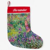 Claude Monet - Der Iris-Garten in Giverny Kleiner Weihnachtsstrumpf (Vorderseite)