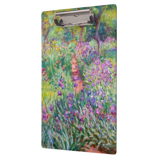 Claude Monet - Der Iris-Garten in Giverny Klemmbrett (Links)