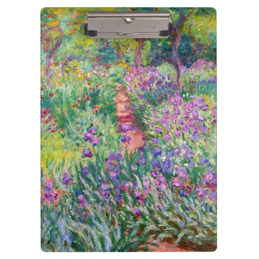 Claude Monet - Der Iris-Garten in Giverny Klemmbrett (Vorderseite)