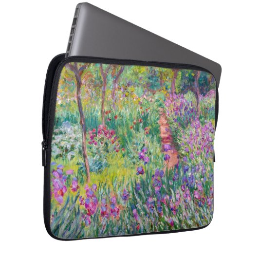 Claude Monet - Der Iris-Garten in Giverny Laptopschutzhülle (Vorne Rechts)
