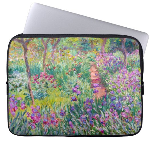Claude Monet - Der Iris-Garten in Giverny Laptopschutzhülle (Vorderseite)