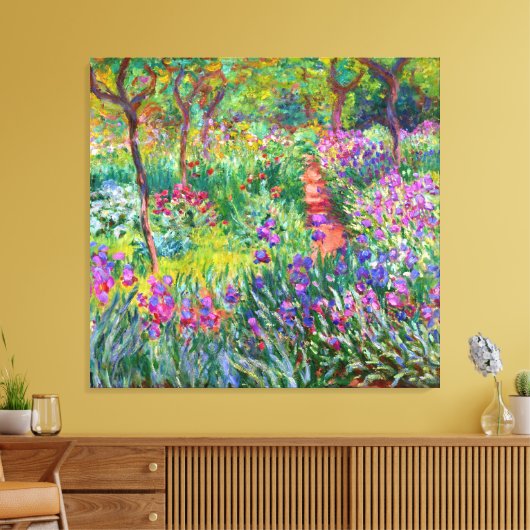Claude Monet: Der Iris-Garten in Giverny Leinwanddruck (Insitu (Wohnzimmer))