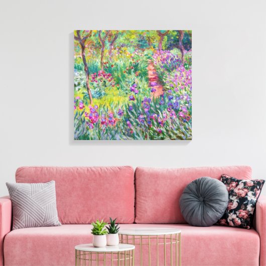 Claude Monet - Der Iris-Garten in Giverny Leinwanddruck (Insitu (Wohnzimmer))