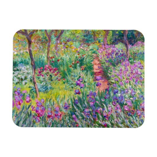 Claude Monet - Der Iris-Garten in Giverny Magnet (Horizontal)