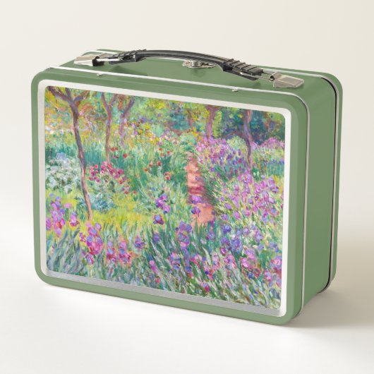 Claude Monet - Der Iris-Garten in Giverny Metall Brotdose (Rückseite)