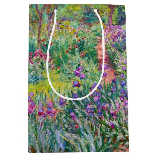 Claude Monet - Der Iris-Garten in Giverny Mittlere Geschenktüte (Vorderseite)