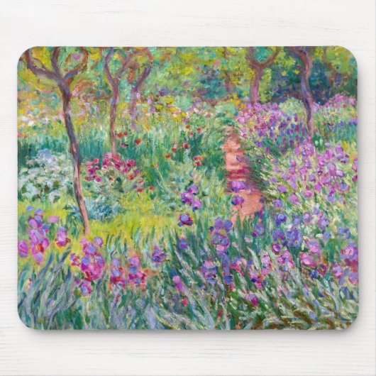 Claude Monet - Der Iris-Garten in Giverny Mousepad (Vorne)