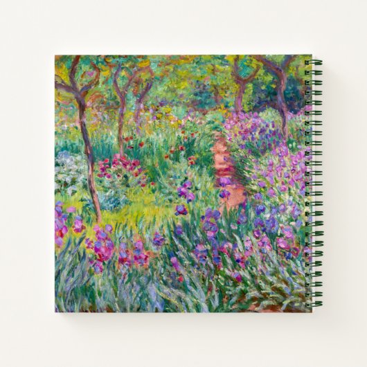 Claude Monet - Der Iris-Garten in Giverny Notizblock (Rückseite)