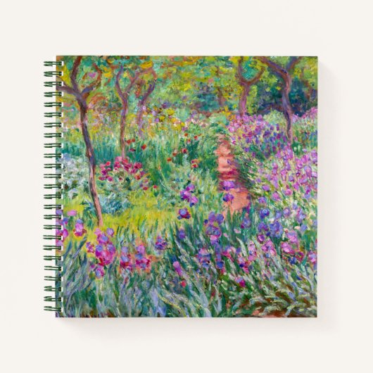 Claude Monet - Der Iris-Garten in Giverny Notizblock (Vorderseite)