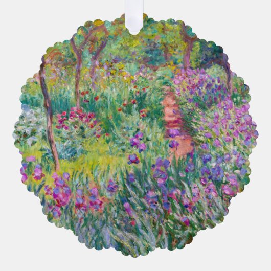 Claude Monet - Der Iris-Garten in Giverny Ornament Karte (Vorderseite)
