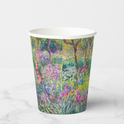 Claude Monet - Der Iris-Garten in Giverny Pappbecher (Rechts)