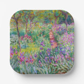 Claude Monet - Der Iris-Garten in Giverny Pappteller (Vorderseite)