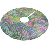 Claude Monet - Der Iris-Garten in Giverny Polyester Weihnachtsbaumdecke (Schrägansicht)