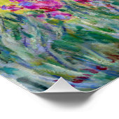 Claude Monet - Der Iris-Garten in Giverny Poster (Ecke)