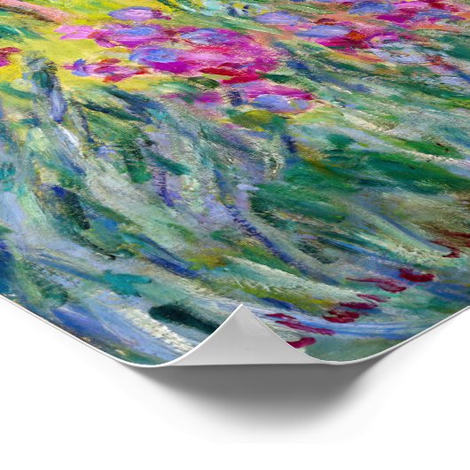 Claude Monet - Der Iris-Garten in Giverny Poster (Ecke)