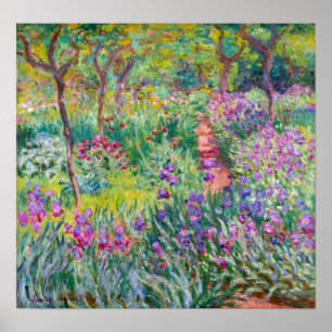 Claude Monet - Der Iris-Garten in Giverny Poster