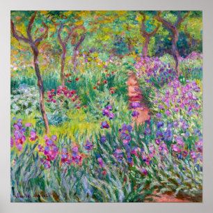 Claude Monet - Der Iris-Garten in Giverny Poster