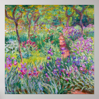 Claude Monet - Der Iris-Garten in Giverny Poster