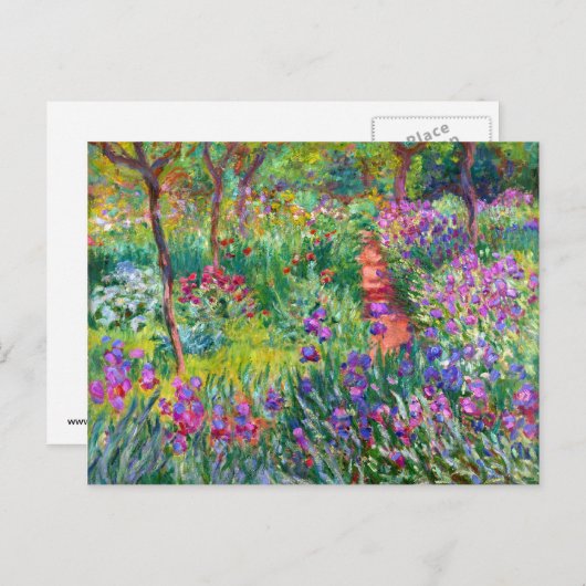 Claude Monet: Der Iris-Garten in Giverny Postkarte (Vorne/Hinten)