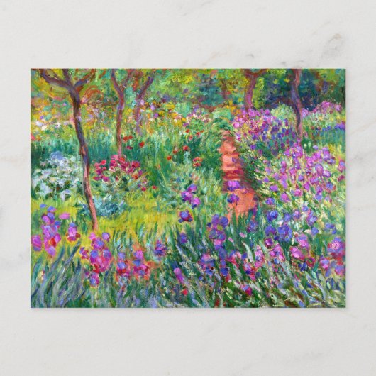 Claude Monet: Der Iris-Garten in Giverny Postkarte (Vorderseite)