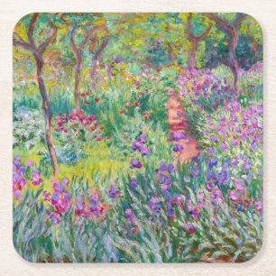 Claude Monet - Der Iris-Garten in Giverny Rechteckiger Pappuntersetzer