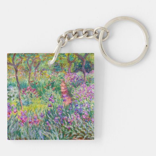 Claude Monet - Der Iris-Garten in Giverny Schlüsselanhänger (Rückseite)