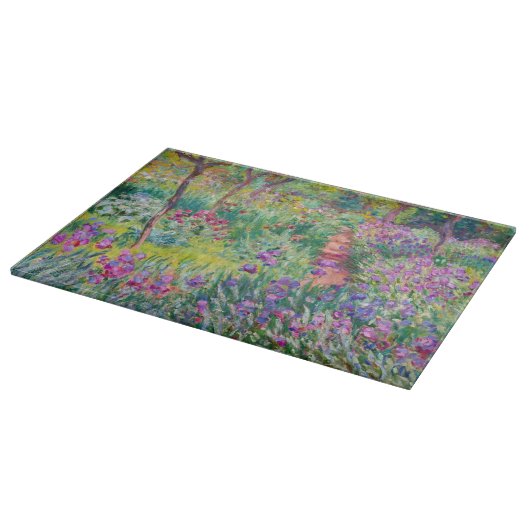 Claude Monet - Der Iris-Garten in Giverny Schneidebrett (Ecke)