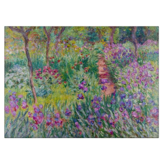 Claude Monet - Der Iris-Garten in Giverny Schneidebrett (Vorderseite)