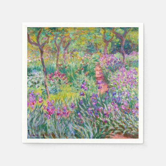 Claude Monet - Der Iris-Garten in Giverny Serviette (Vorderseite)