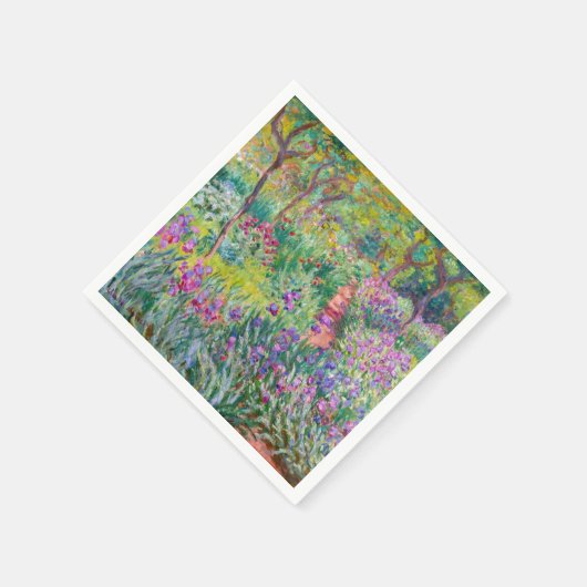 Claude Monet - Der Iris-Garten in Giverny Serviette (Ecke)
