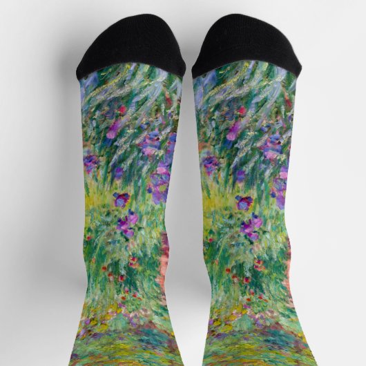 Claude Monet - Der Iris-Garten in Giverny Socken (Oben)