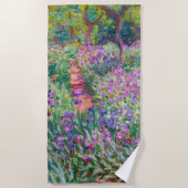 Claude Monet - Der Iris-Garten in Giverny Strandtuch (Vorderseite)