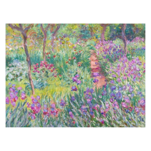 Claude Monet - Der Iris-Garten in Giverny Tischdecke (Vorderseite (Horizontal))