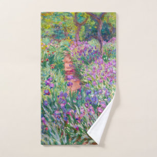 Claude Monet - Der Irisgarten in Giverny Badhandtuch Set
