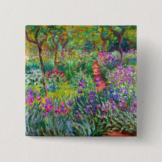 Claude Monet: Der Irisgarten in Giverny Button (Vorderseite)