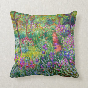 Claude Monet: Der Irisgarten in Giverny Kissen