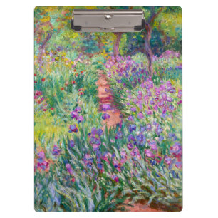 Claude Monet - Der Irisgarten in Giverny Klemmbrett